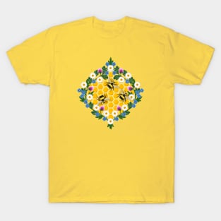 Bees on honeycomb T-Shirt